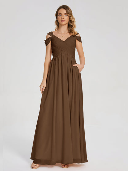 Charlee Straps Side Slit Empire Bridesmaid Dress