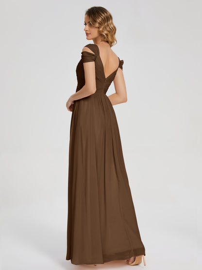 Charlee Straps Side Slit Empire Bridesmaid Dress