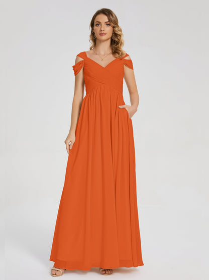 Charlee Straps Side Slit Empire Bridesmaid Dress