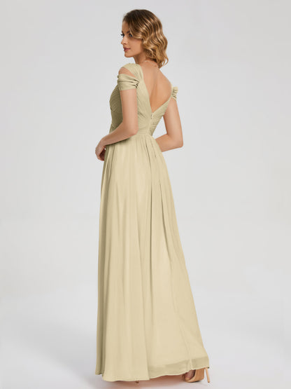 Charlee Straps Side Slit Empire Bridesmaid Dress