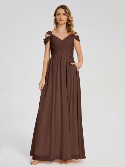 Charlee Straps Side Slit Empire Bridesmaid Dress