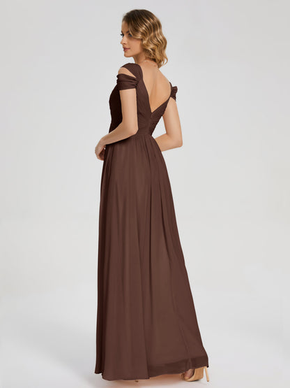 Charlee Straps Side Slit Empire Bridesmaid Dress