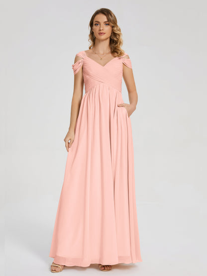 Charlee Straps Side Slit Empire Bridesmaid Dress