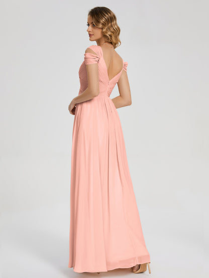 Charlee Straps Side Slit Empire Bridesmaid Dress