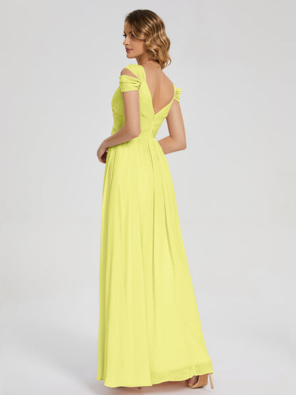 Charlee Straps Side Slit Empire Bridesmaid Dress
