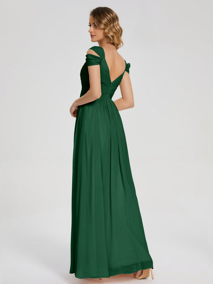 Charlee Straps Side Slit Empire Bridesmaid Dress