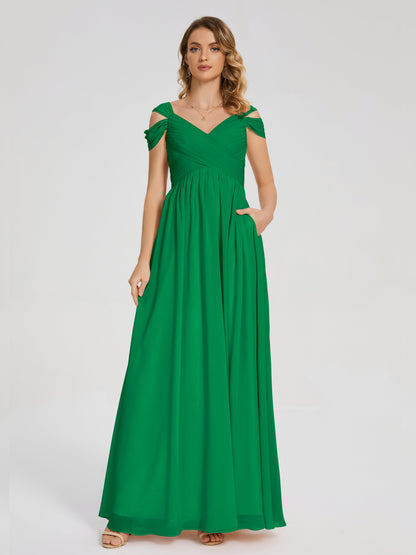 Charlee Straps Side Slit Empire Bridesmaid Dress