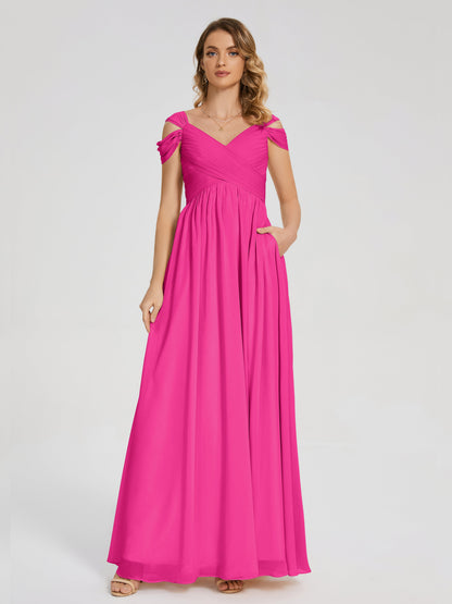 Charlee Straps Side Slit Empire Bridesmaid Dress