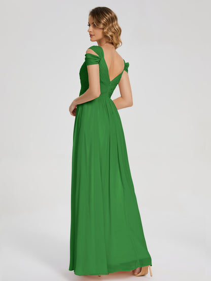 Charlee Straps Side Slit Empire Bridesmaid Dress