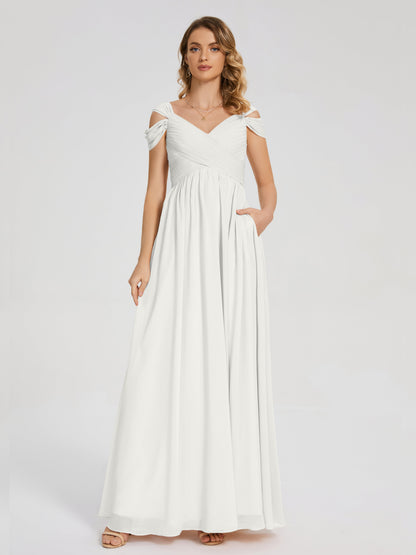 Charlee Straps Side Slit Empire Bridesmaid Dress