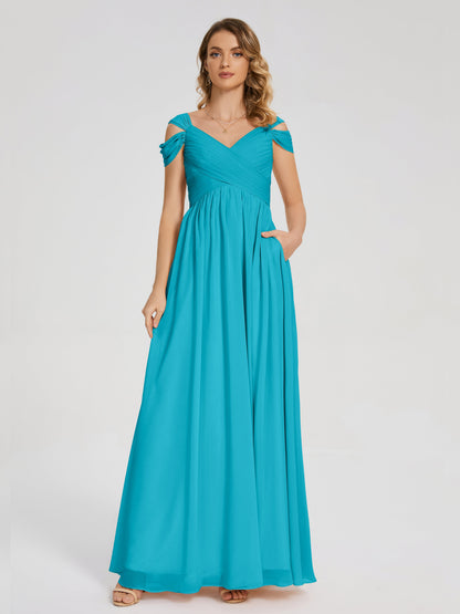 Charlee Straps Side Slit Empire Bridesmaid Dress