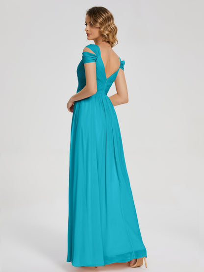 Charlee Straps Side Slit Empire Bridesmaid Dress
