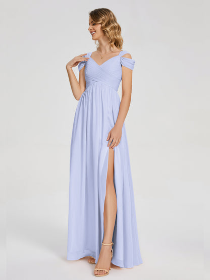 Charlee Straps Side Slit Empire Bridesmaid Dress