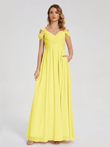 Charlee Straps Side Slit Empire Bridesmaid Dress