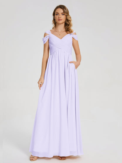 Charlee Straps Side Slit Empire Bridesmaid Dress