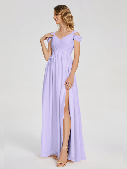 Charlee Straps Side Slit Empire Bridesmaid Dress