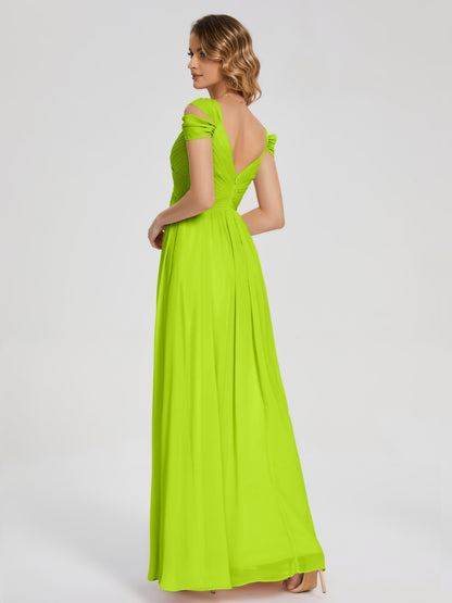 Charlee Straps Side Slit Empire Bridesmaid Dress