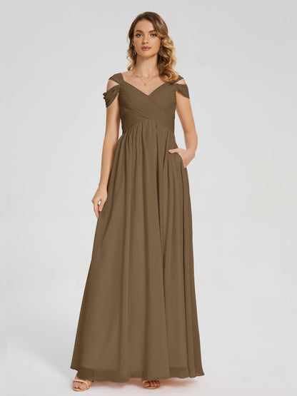 Charlee Straps Side Slit Empire Bridesmaid Dress