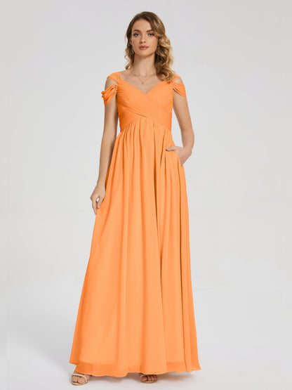 Charlee Straps Side Slit Empire Bridesmaid Dress
