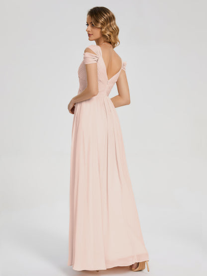 Charlee Straps Side Slit Empire Bridesmaid Dress