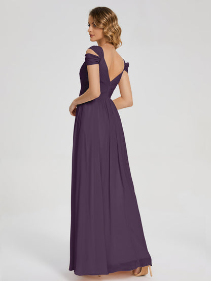 Charlee Straps Side Slit Empire Bridesmaid Dress