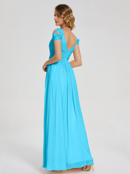 Charlee Straps Side Slit Empire Bridesmaid Dress