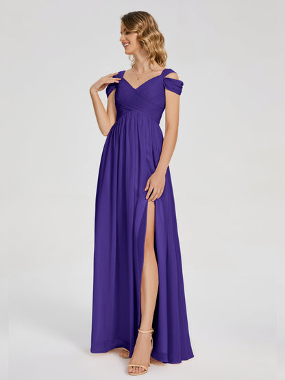 Charlee Straps Side Slit Empire Bridesmaid Dress