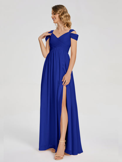 Charlee Straps Side Slit Empire Bridesmaid Dress