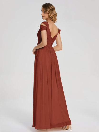 Charlee Straps Side Slit Empire Bridesmaid Dress