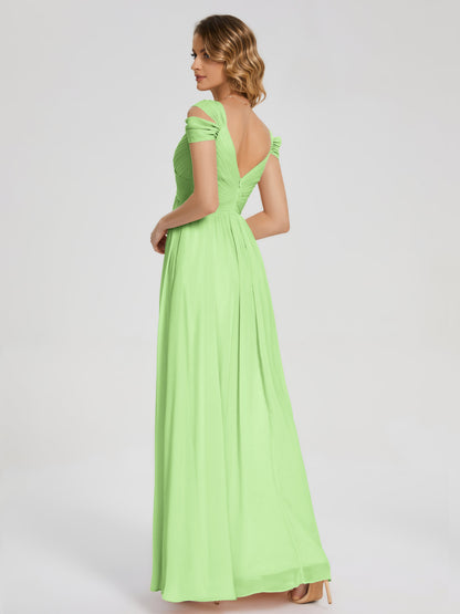 Charlee Straps Side Slit Empire Bridesmaid Dress