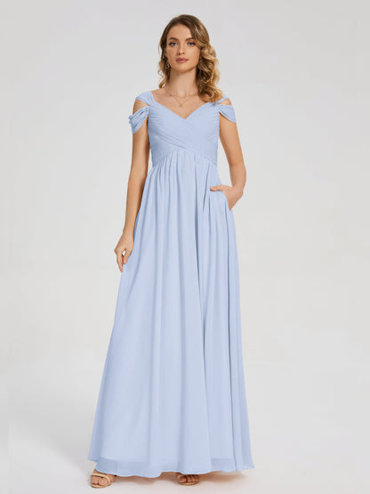 Charlee Straps Side Slit Empire Bridesmaid Dress