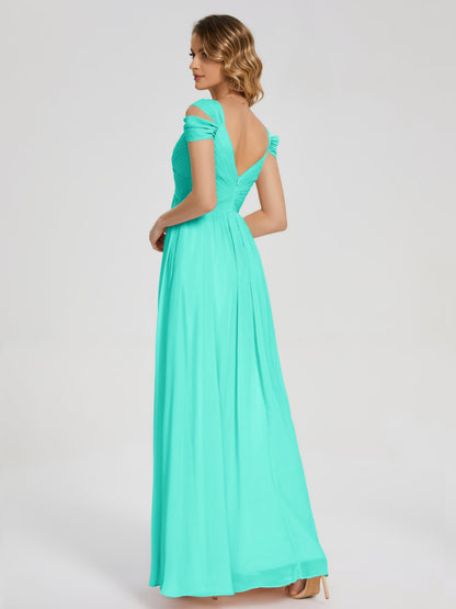 Charlee Straps Side Slit Empire Bridesmaid Dress