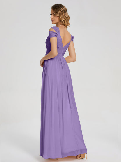 Charlee Straps Side Slit Empire Bridesmaid Dress