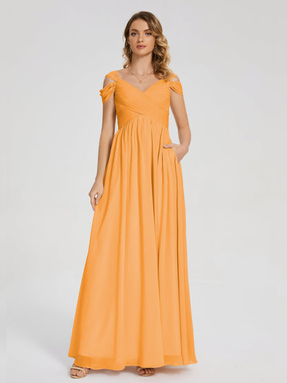 Charlee Straps Side Slit Empire Bridesmaid Dress