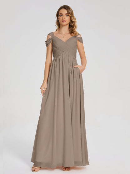 Charlee Straps Side Slit Empire Bridesmaid Dress