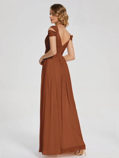 Charlee Straps Side Slit Empire Bridesmaid Dress