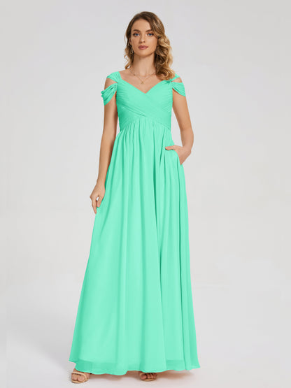 Charlee Straps Side Slit Empire Bridesmaid Dress