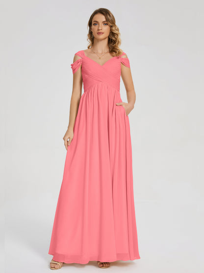 Charlee Straps Side Slit Empire Bridesmaid Dress