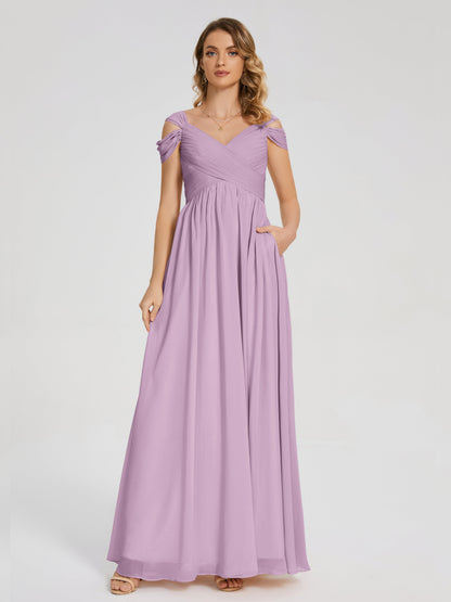 Charlee Straps Side Slit Empire Bridesmaid Dress