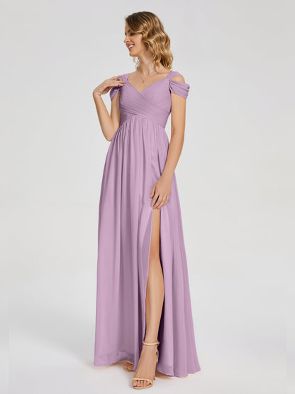 Charlee Straps Side Slit Empire Bridesmaid Dress