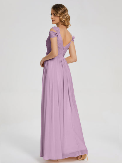 Charlee Straps Side Slit Empire Bridesmaid Dress