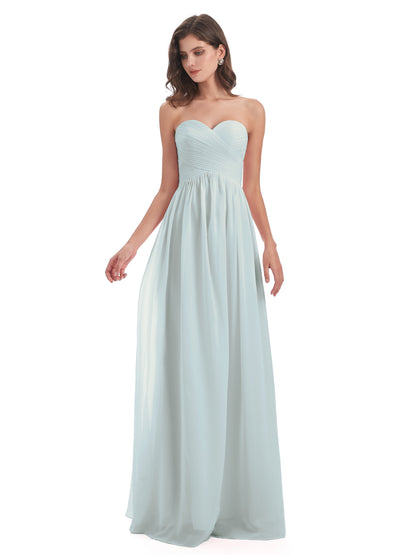 Sunny Floor Length Sweetheart Chiffon Bridesmaid Dresses