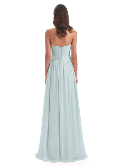 Sunny Floor Length Sweetheart Chiffon Bridesmaid Dresses
