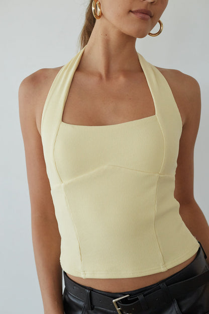 Tavi Ribbed Halter Top