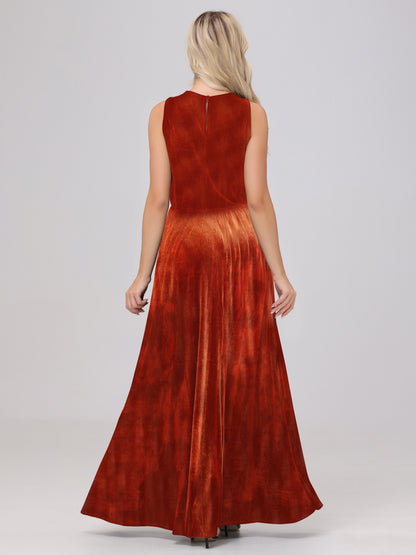 Two-Pieces A-Line Sleeveless Velvet Bridesmaid Dresses