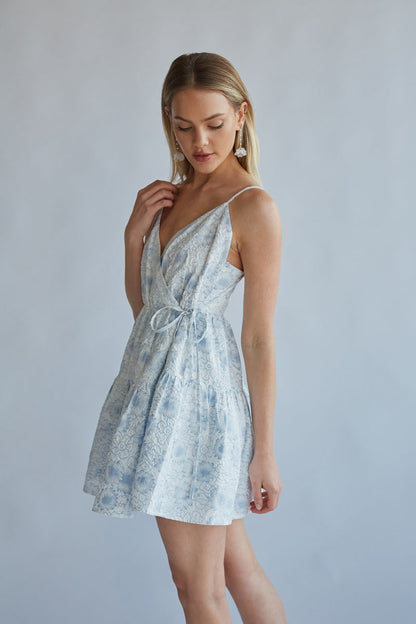 Whitney Floral Wrap Mini Dress