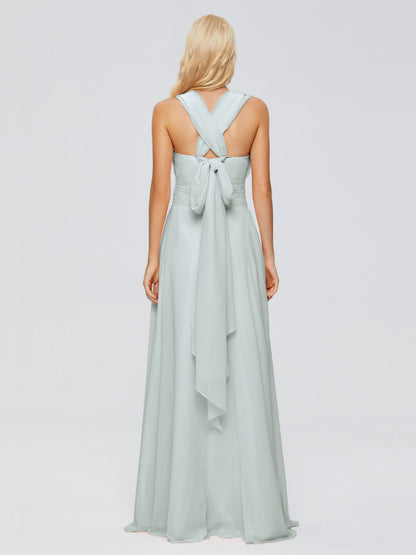 Ximena Straps Ribbon Chiffon Bridesmaid Dresses