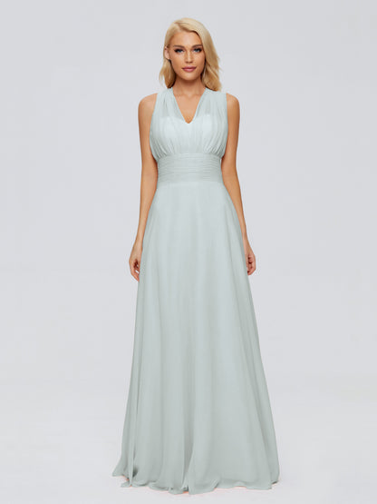 Ximena Straps Ribbon Chiffon Bridesmaid Dresses