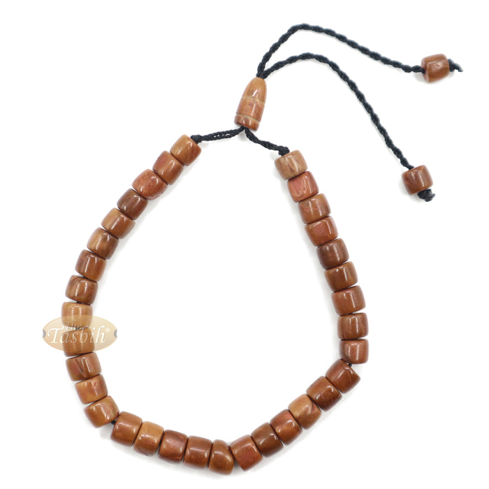 Adjustable Length Cylinder Bead Koka Bracelet Tasbih