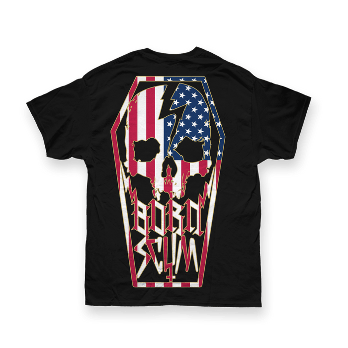 AMERICA SKULL COFFIN T-SHIRT - Born Scum